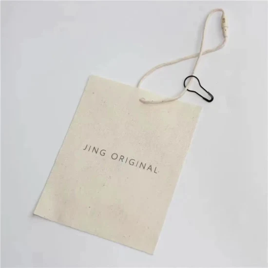 China Factory Customized Logo Garment Tags Fashion Private Label Clothing Paper Hang Tag